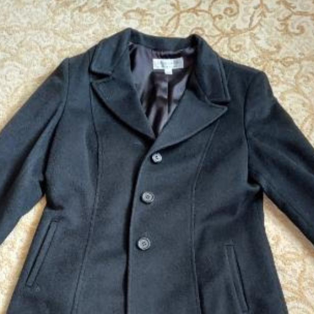 EUC - Sutton Studio Classic Business Black Coat - size 12
